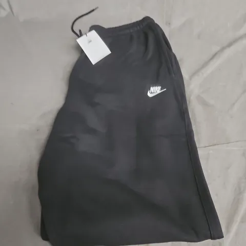 NIKE BLACK JOGGERS WITH WHITE SWOOSH – SIZE L