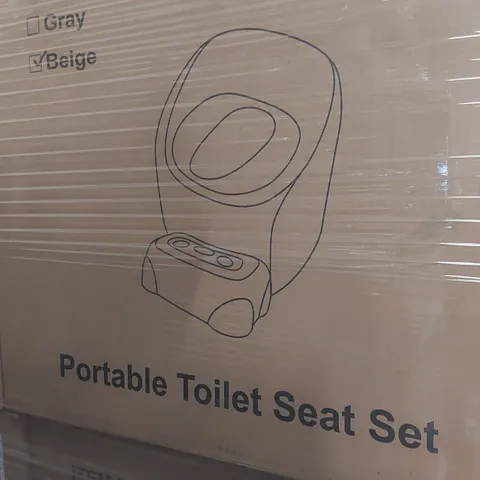 PALLET CONTAINING A LARGE QUANTITY OF PORTABLE TOILET SEAT SETS 