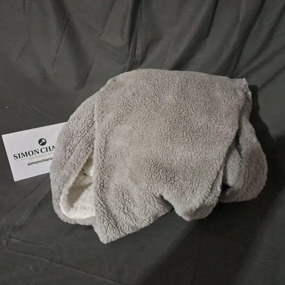 COZEE HOME FLUFFY ONESIE IN GREY SIZE S 