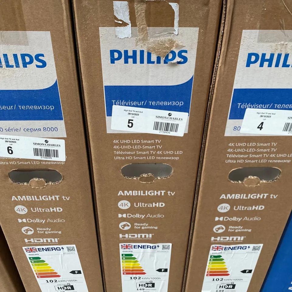 BRAND NEW BOXED PHILIPS 65PUS8008 65 INCH 4K UHD HDR SMART LED TV WITH STAND AND REMOTE