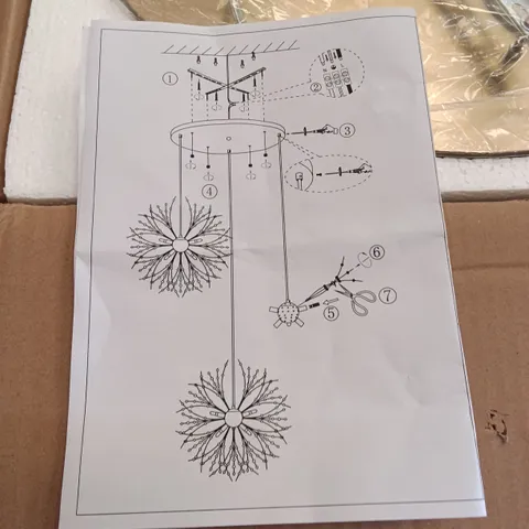 BOXED PENDANT LIGHT - GOLD (1 BOX)