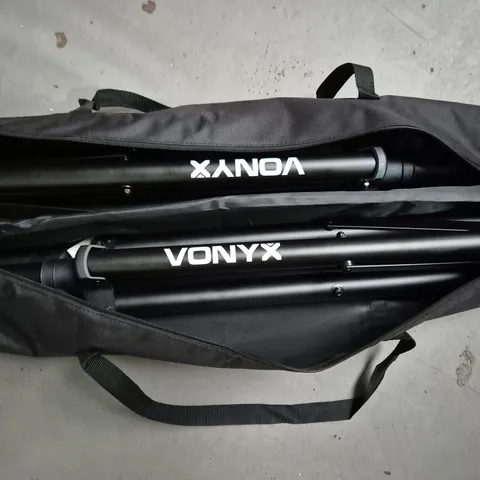 VONYX SPEAKER STAND SET – PAIR, ADJUSTABLE (BOXED)