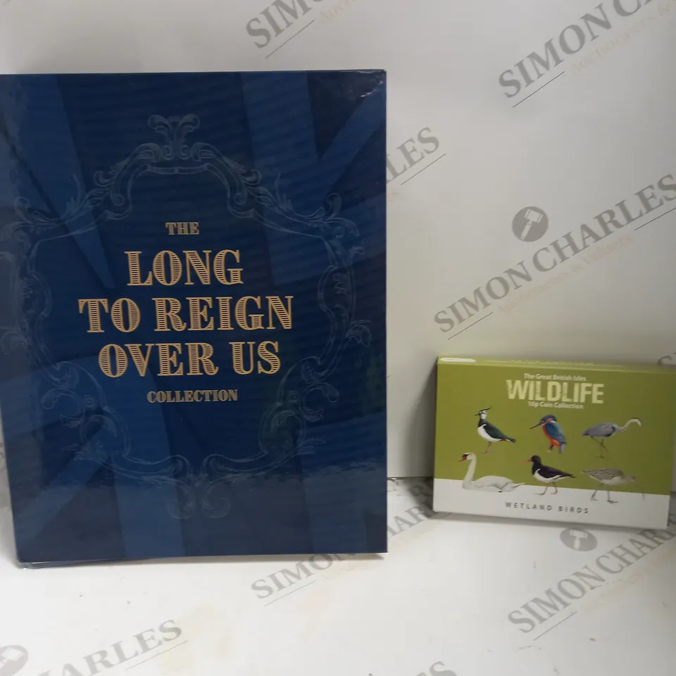 BOX TO CONTAIN APPROX. 11 X ASSORTED COIN COLLECTING BOOKLETS, FOLDERS & BINDERS. ONE COIN PER COLLECTING SET FOLDER. SETS NOT COMPLETE.
