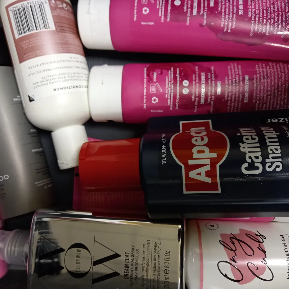 LOT OF APPROXIMATELY 15 HAIR CARE ITEMS, TO INCLUDE ONLY CURLS, PHILIP KINGSLEY, REVOLUTION, ETC