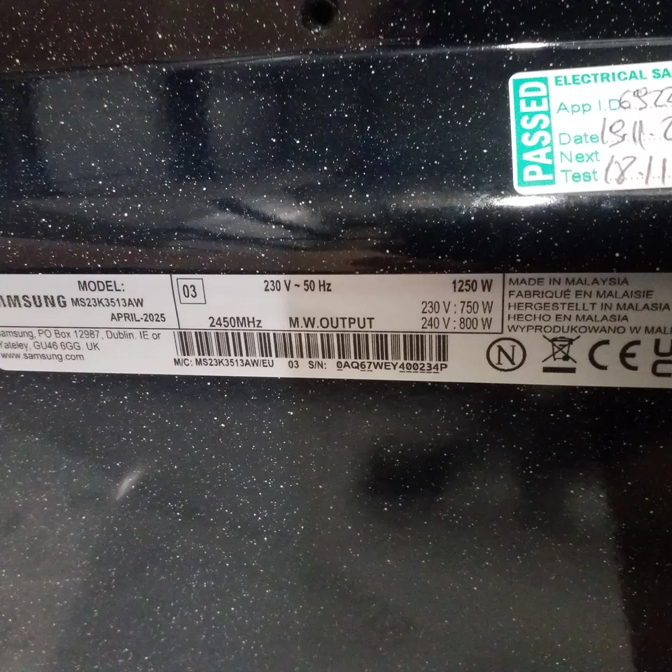 BOXED SAMSUNG MS23K3513AW SOLO MICROWAVE