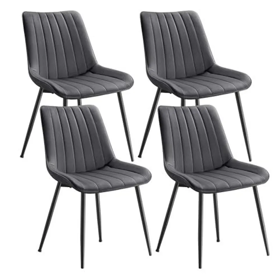 BOXED SONGMICS DINING CHAIRS SET OF 4, UPHOLSTERED KITCHEN CHAIRS