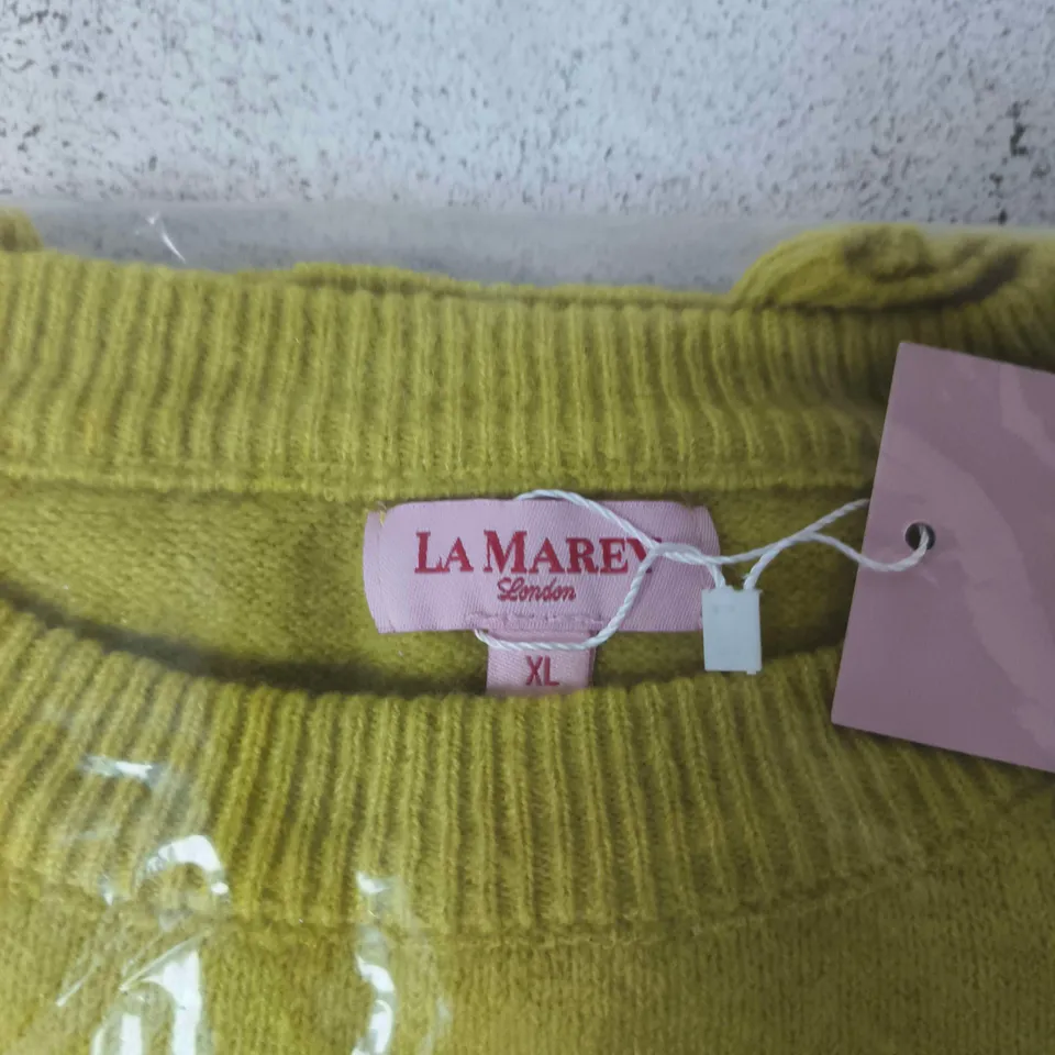 LAMAREY LONDON KNIT SWEATER – LIME GREEN – UK XL