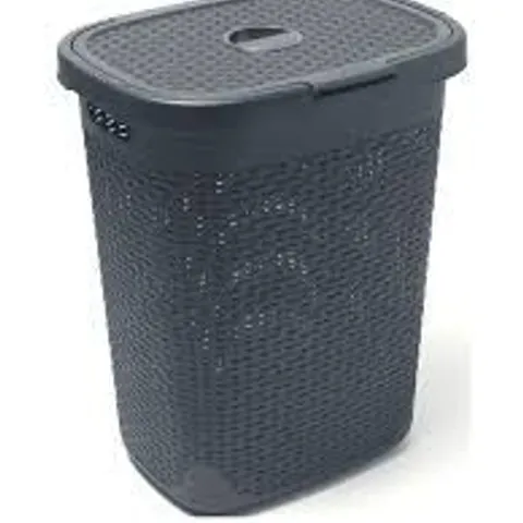 ADDIS FAUX RATTAN SLIM 40-LITRE LAUNDRY HAMPER