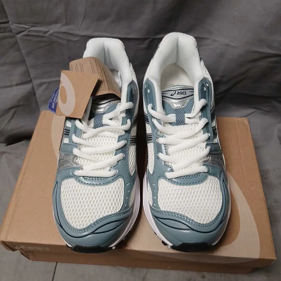 ASICS GEL-KAYANO 14 WHITE/FJORD GREY – UK 6.5 (US 7.5) – MEN'S