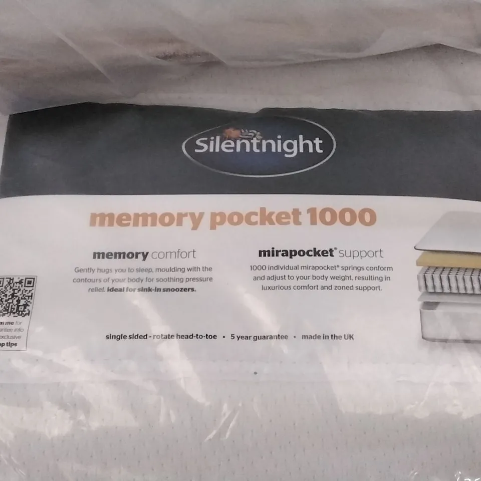 QUALITY BAGGED SILENTNIGHT MEMORY POCKET 1000 5' KINGSIZED MATTRESS