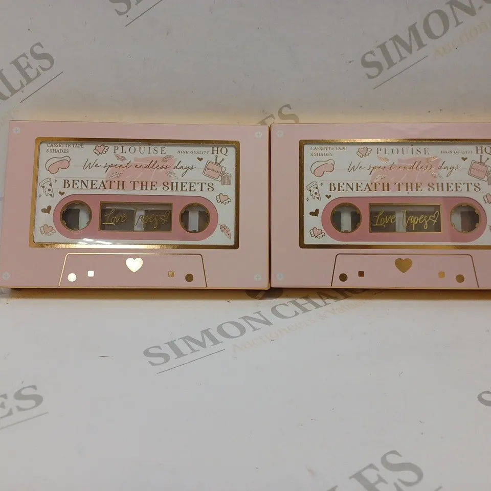 BOX OF 2 PLOUISE LOVE TAPES PRESSED PIGMENT PALETTE. 