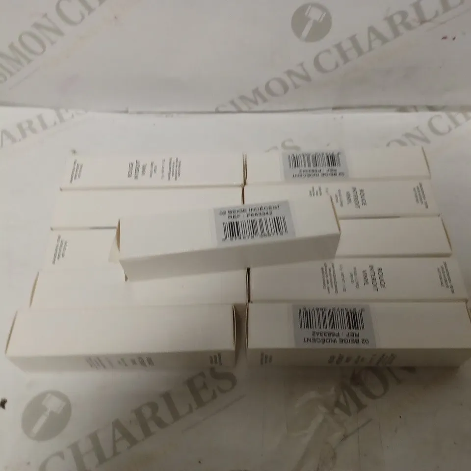 LOT OF APPROXIMATELY 11 GIVENCHY ROUGE INTERDIT VINYL LIPSTICK IN 02 BEIGE INDECENT