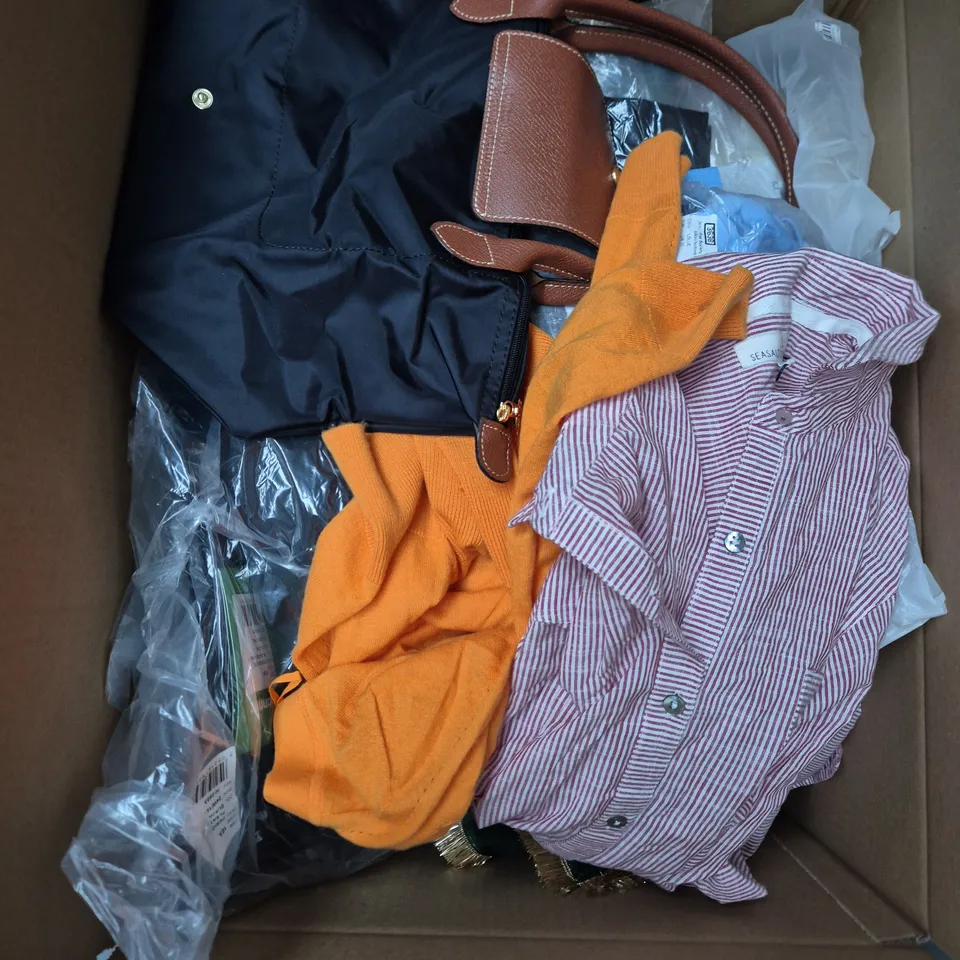 APPROXIMATELY 25 ASSORTED CLOTHING PRODUCTS IN VARIOUS STYLES & SIZES 