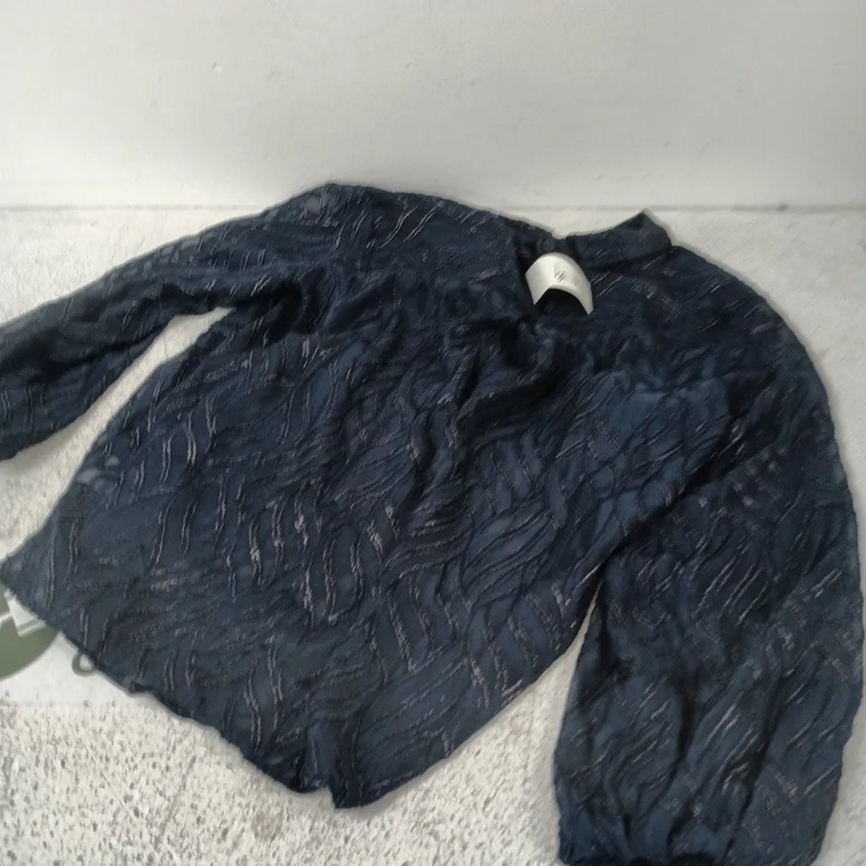 WOMEN'S NAVY LACE TOP – UK 12