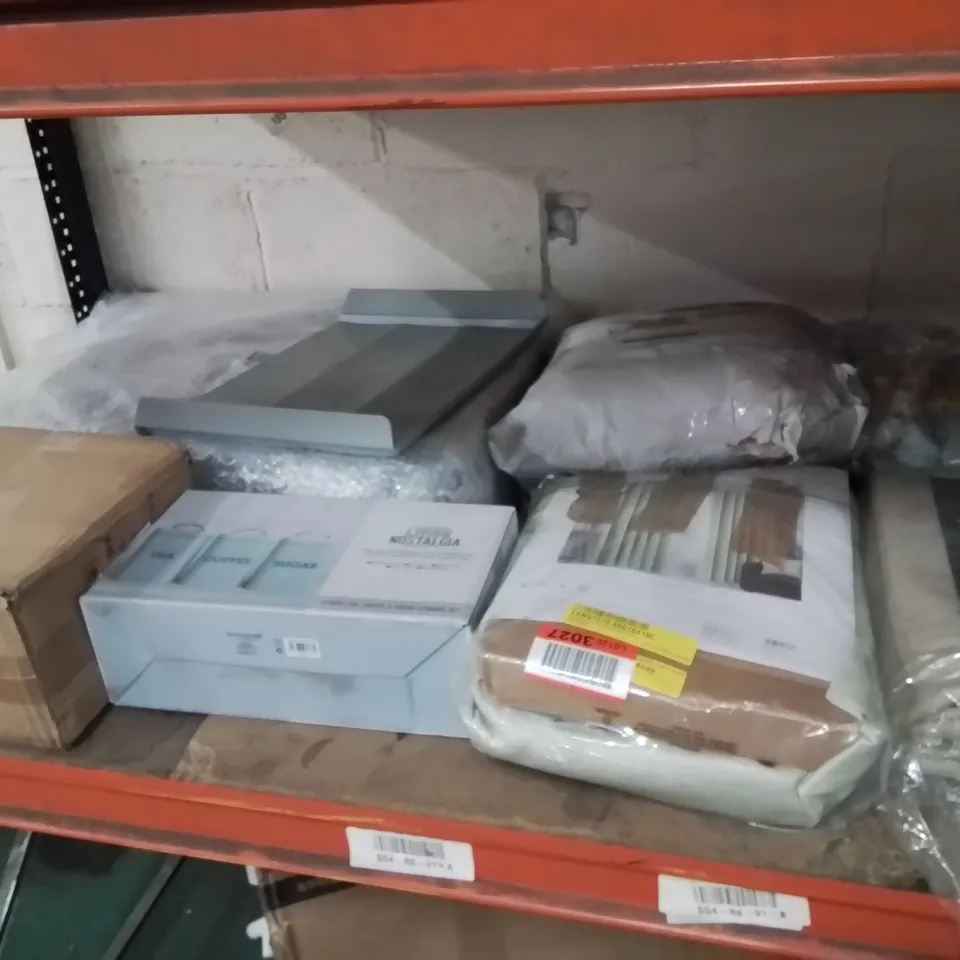 SEVEN ASSORTED PRODUCTS TO INCLUDE; LIVING NOSTALGIA STORAGE SET, STRATA CURTAINS AND GARDEN SEAT CUSHION