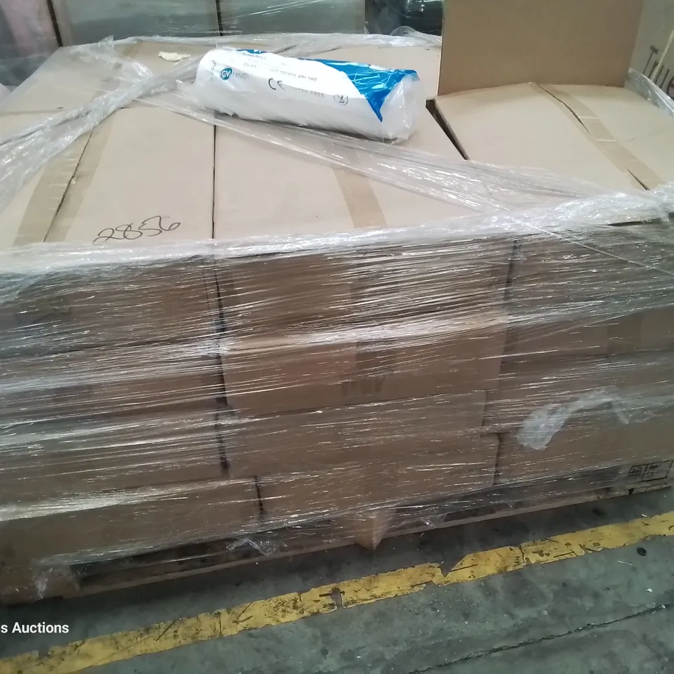 PALLET OF 25 CASES EACH CONTAINING 5 PACKS OF 200 POLYCARE APRONS 27 × 46" 16 MICRON WHITE