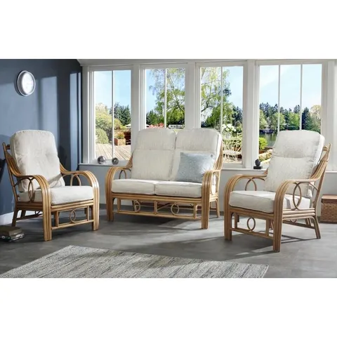 BOXED JULIANNA 3 PIECE CONSERVATORY SOFA SET (4 BOXES)