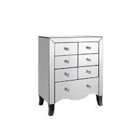 BOXED LPD VALENTINA MIRRORED 7 DRAWER CHEST (1 BOX)