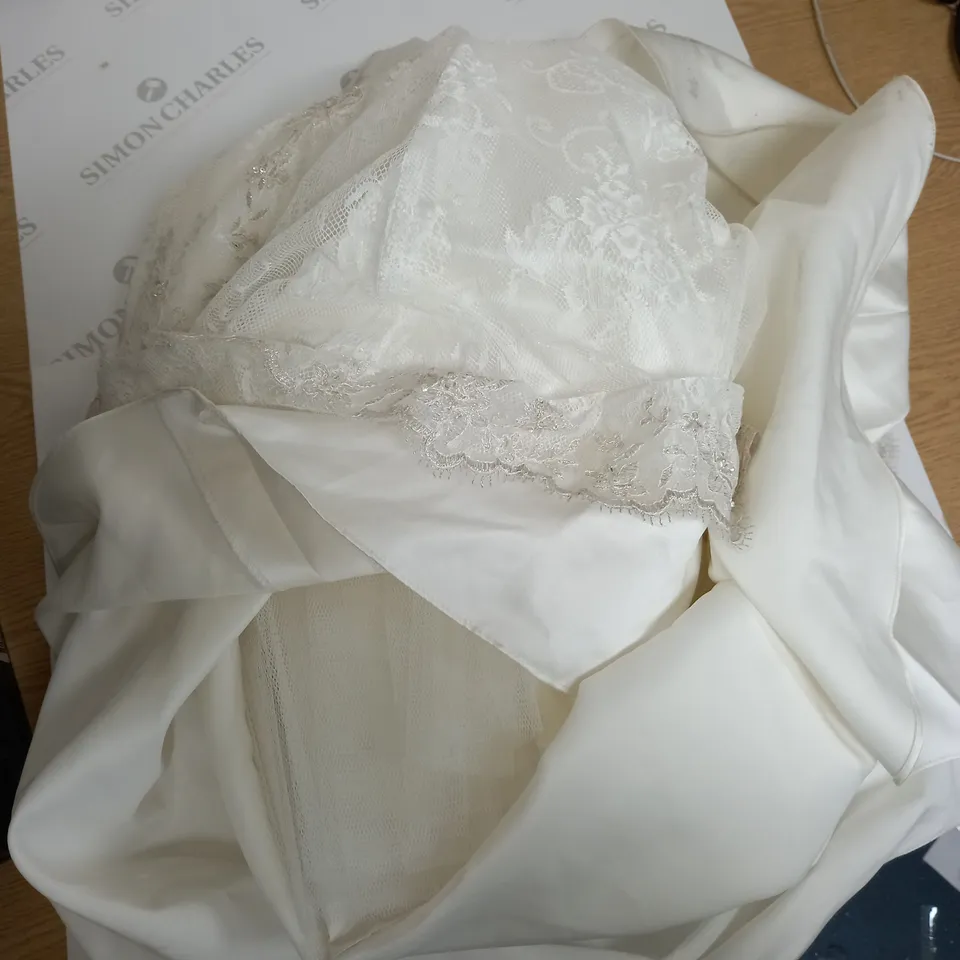 SASHA PEREZ CREAM WEDDING DRESS - SIZE 14