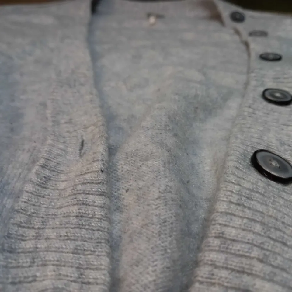 FREE PEOPLE GREY MARL SOFT KNIT CARDIGAN - SMALL