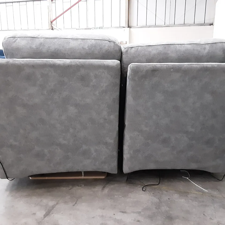QUALITY BRITISH MANUFACTURED DESIGNER G PLAN BURFORD 3 SEATER (CURVED) ELECTRIC RECLINING DOUBLE A027 PRAMA PEWTER ST/MIS