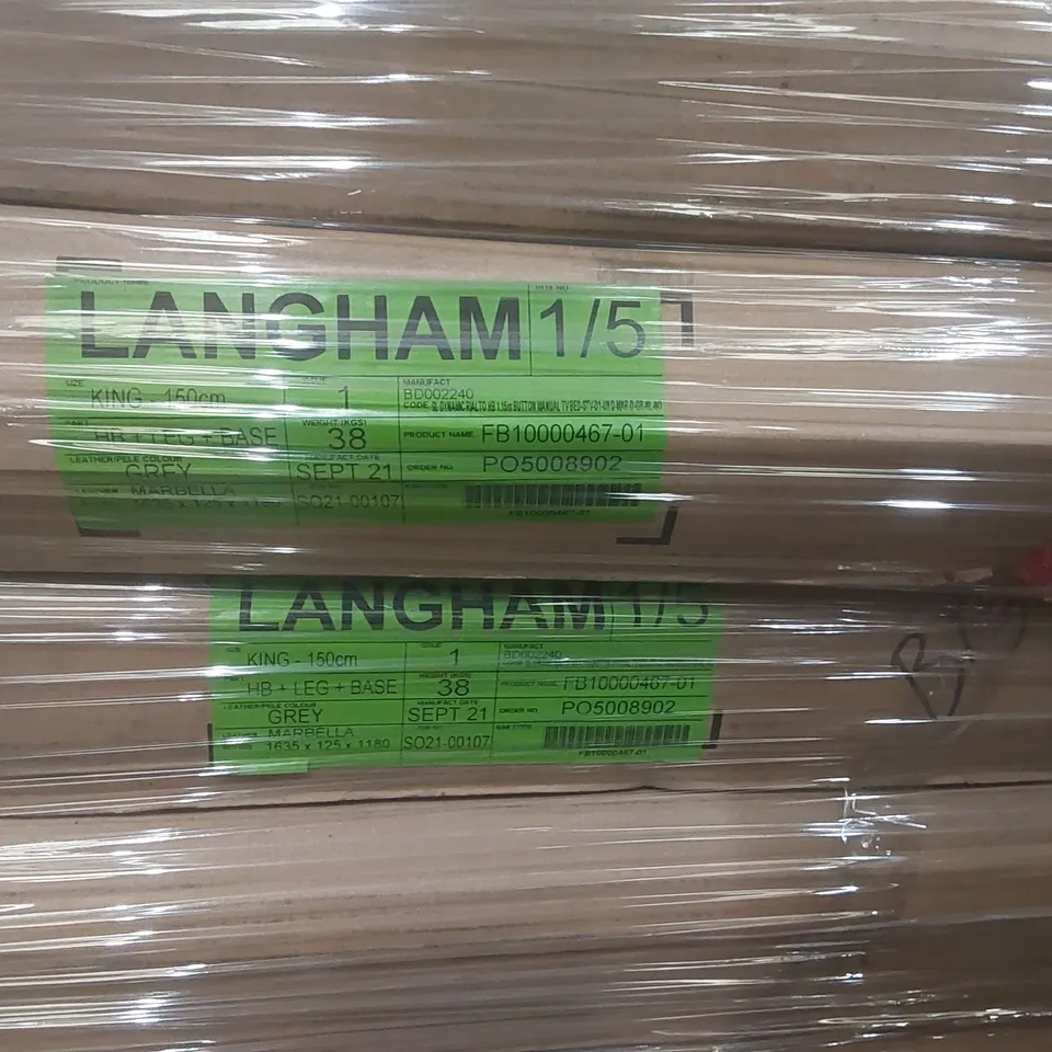 PALLET CONTAINING A VERY LARGE QUANTITY OF ASSORTED DESIGNER FURNITURE PARTS INCLUDING: BED PARTS, SOFA PARTS ECT