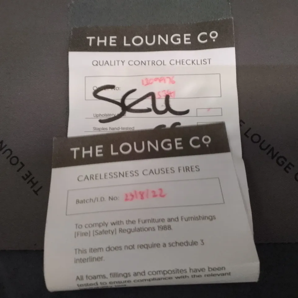 QUALITY DESIGNER THE LOUNGE CO. ISOBEL 3 SEATER DBL SOFA - CITY HALL FABRIC 