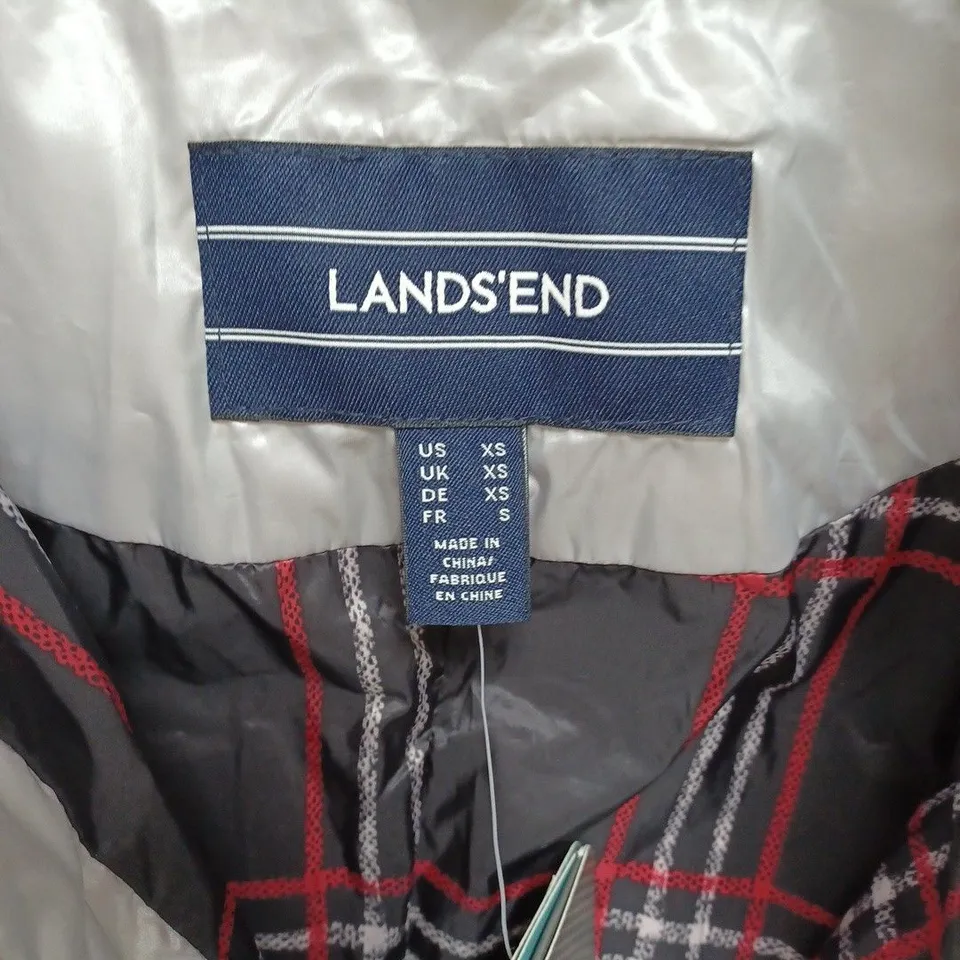 LANDSEND GREY PADDED HOODED COAT- UK XS