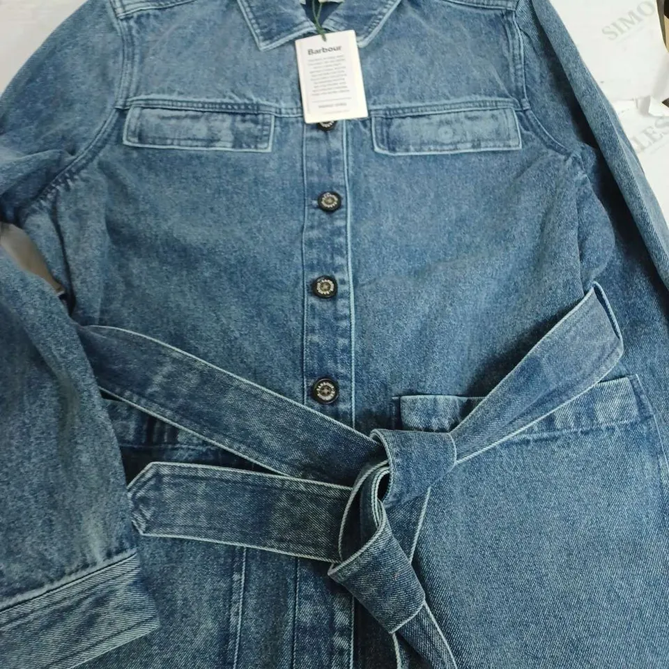 BARBOUR DARK DENIM MACY OVERSHIRT - SIZE 14