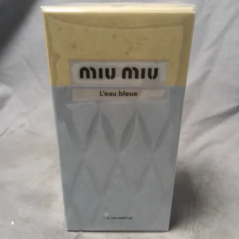 BOXED AND SEALED MIU MIU L'EAU BLEUE EAU DE PARFUM 100ML