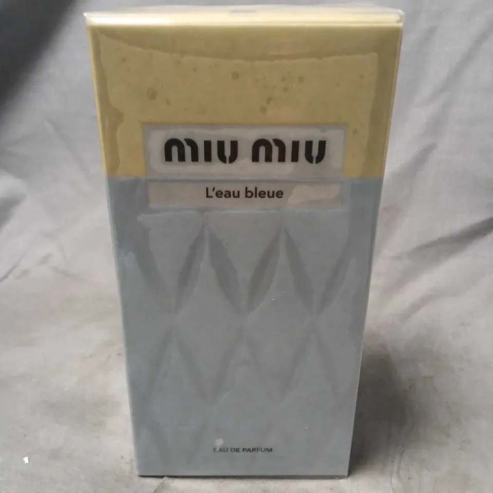 BOXED AND SEALED MIU MIU L'EAU BLEUE EAU DE PARFUM 100ML