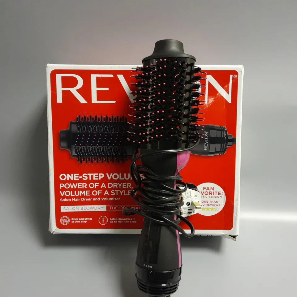 BOXED REVLON SALON ONE-STEP HAIR DRYER AND VOLUMISER 