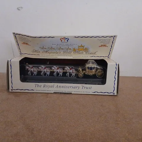HER MAJESTY'S GOLD STATE COACH – ROYAL ANNIVERSARY TRUST LIMITED EDITION MODEL (BOXED)
