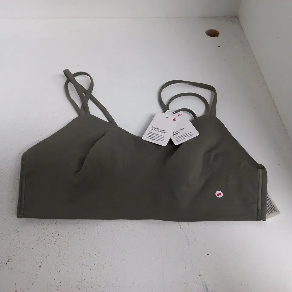 LULULEMON LIKE A CLOUD SPORTS BRA IN GREY - SIZE 10