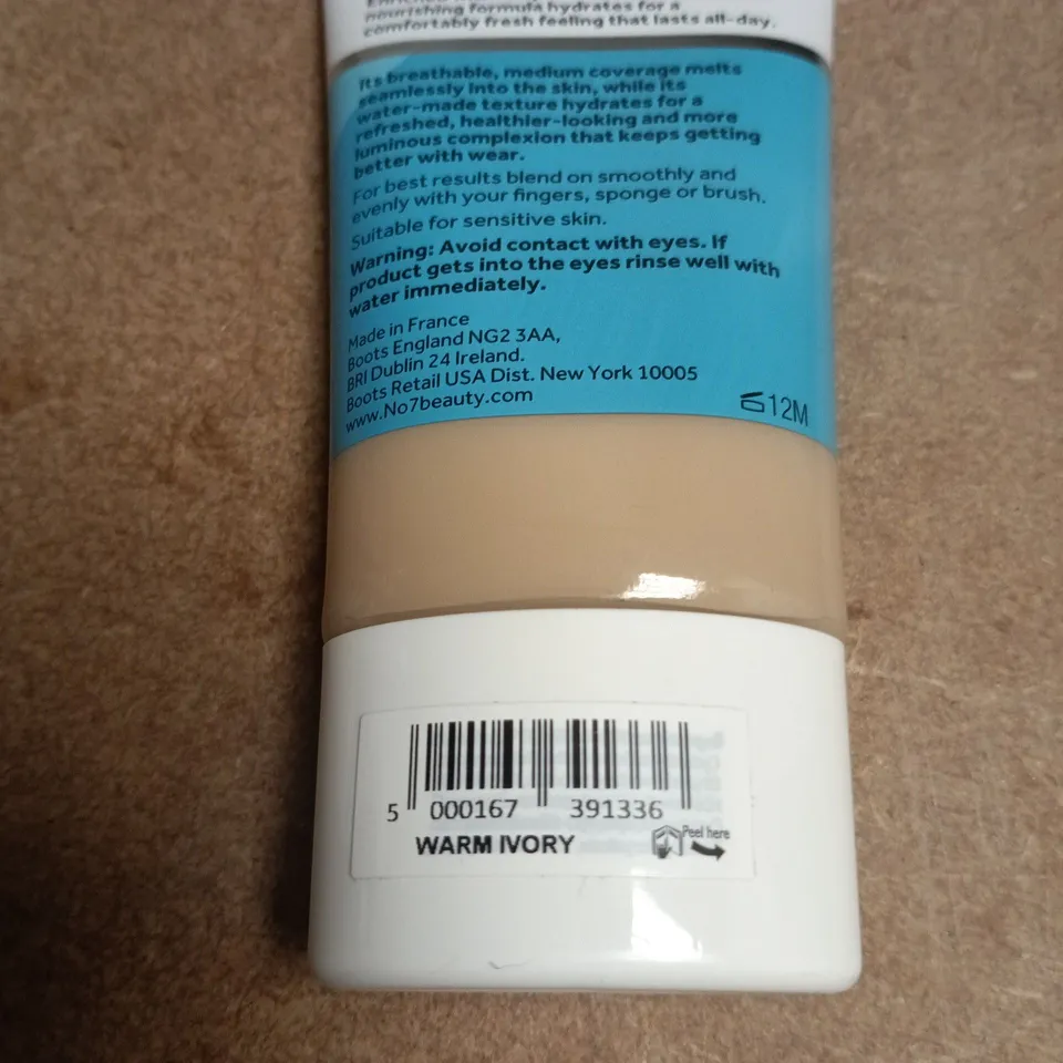 BOOTS NO7 HYDRALUMINOUS FOUNDATION – WARM IVORY 30ML X3