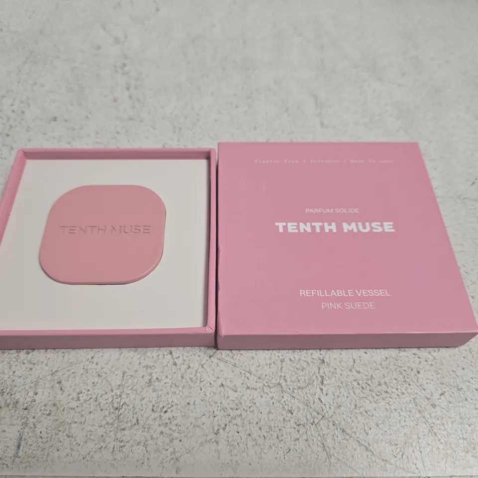 TENTH MUSE REFILLABLE VESSEL PINK SUEDE