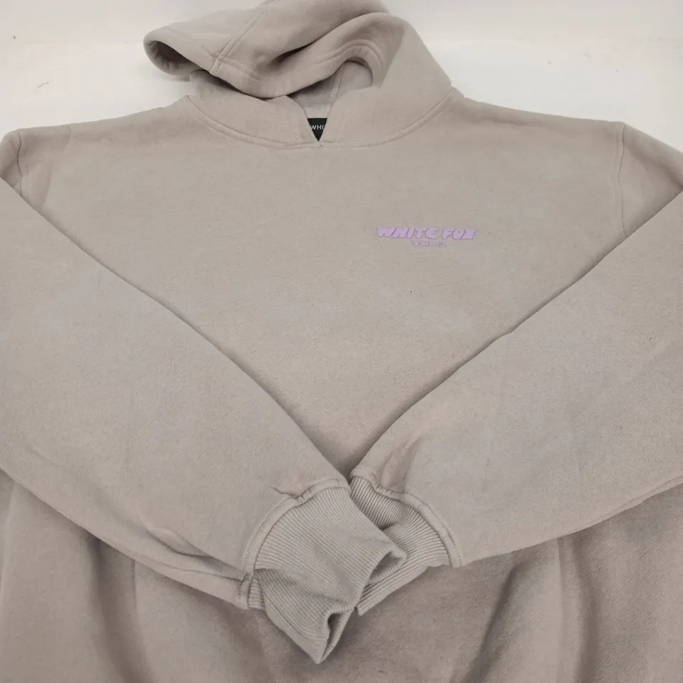 WHITE FOX HOODIE – BEIGE VOL.3 LOGO - SIZE XXS/XS
