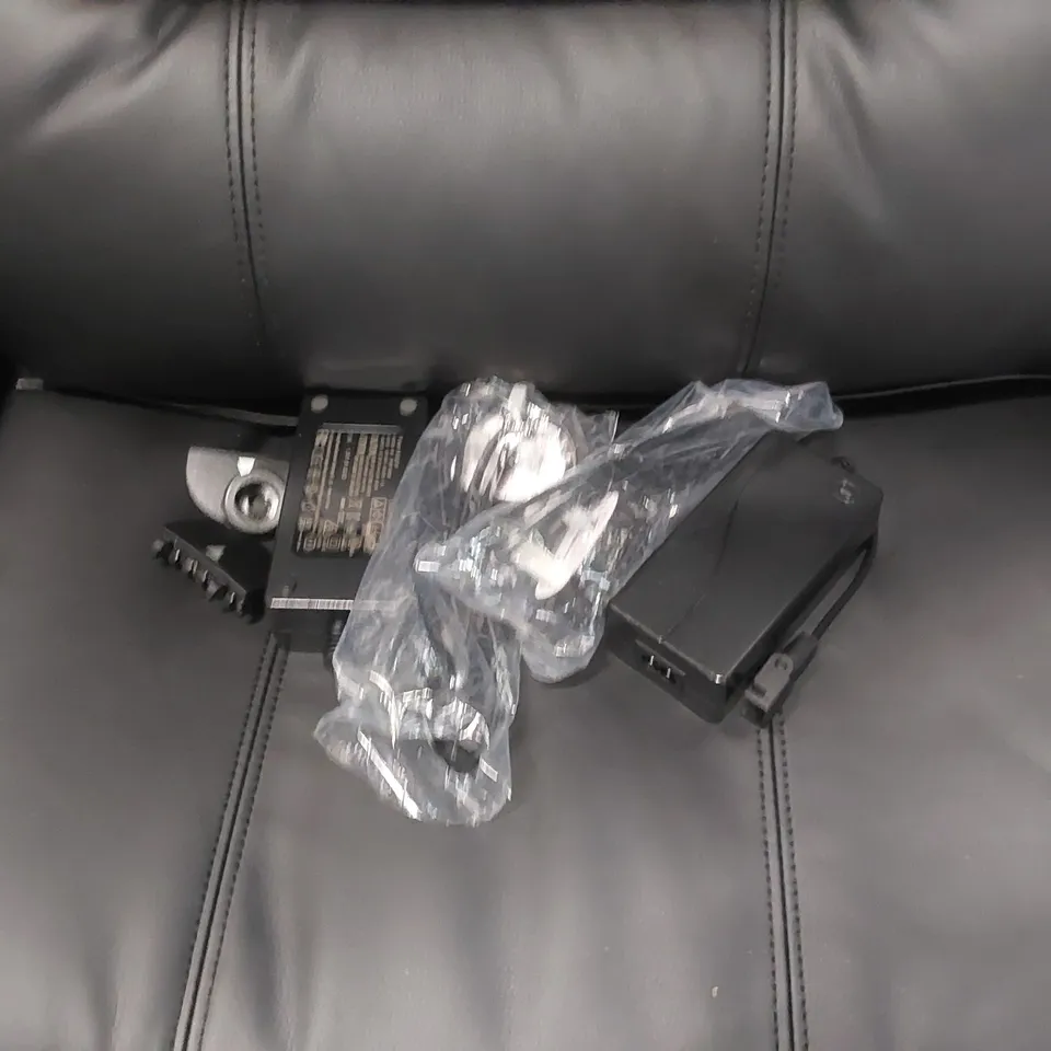 QUALITY DESIGNER 3 SEATER FAUX LEATHER ELECTRIC RECLINER SOFA - BLACK