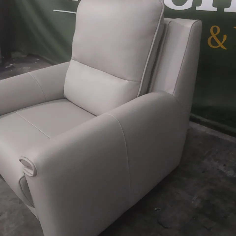 QUALITY DESIGNER ITALIAN MADE SANREMO ELECTRIC RECLINER LEATHER UPHOLSTERED CHAIR