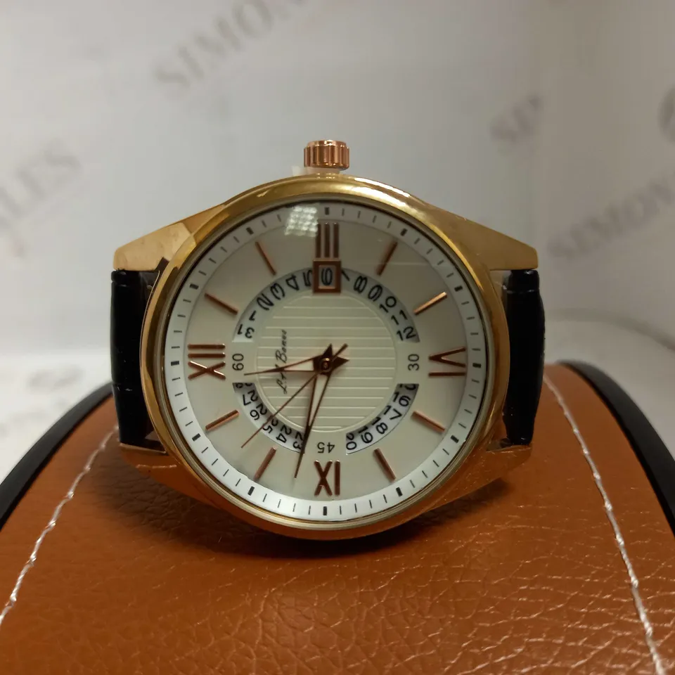 LA BANUS DATE DIAL LEATHER STRAP WRISTWATCH  RRP £625