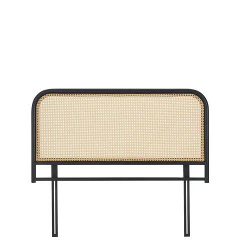 BOXED KAIN DOUBLE HEADBOARD BLACK