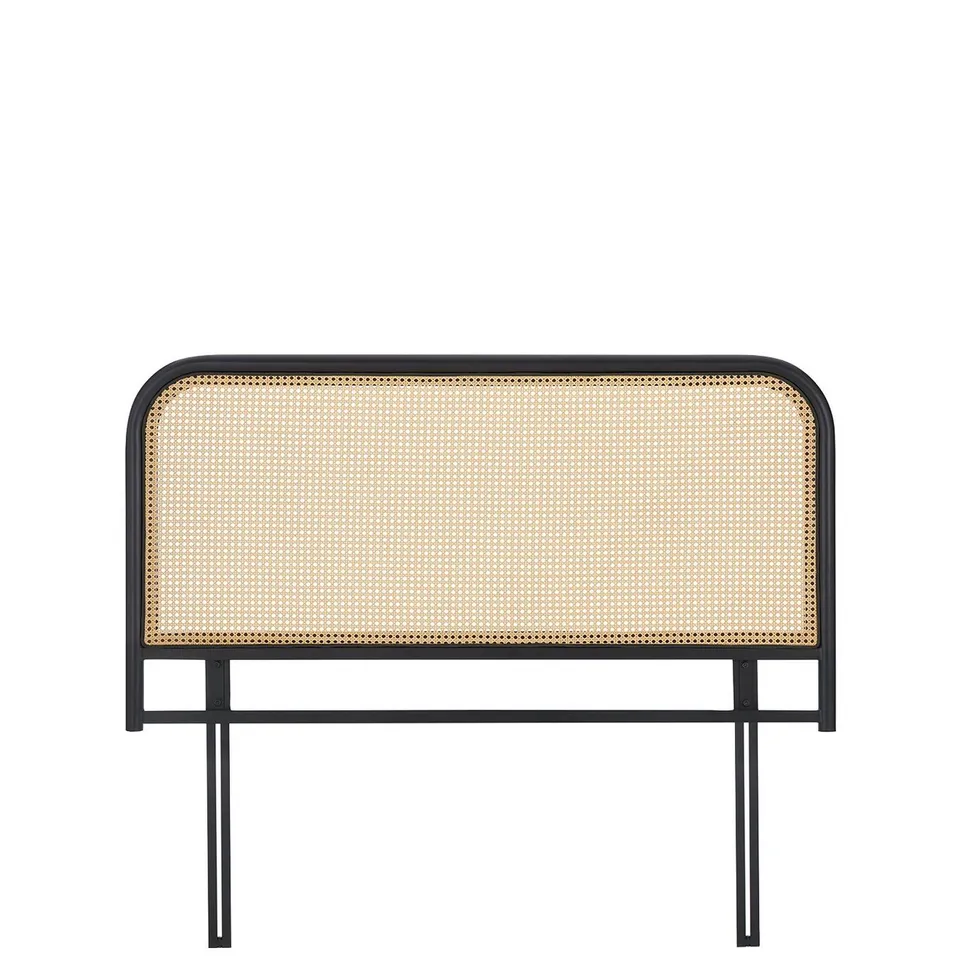 BOXED KAIN DOUBLE HEADBOARD BLACK