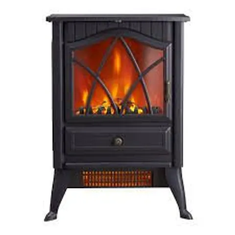 BOXED NEO ELECTRIC HEATER FLAME AND LOG STORE 2000W - BLACK (1 BOX)