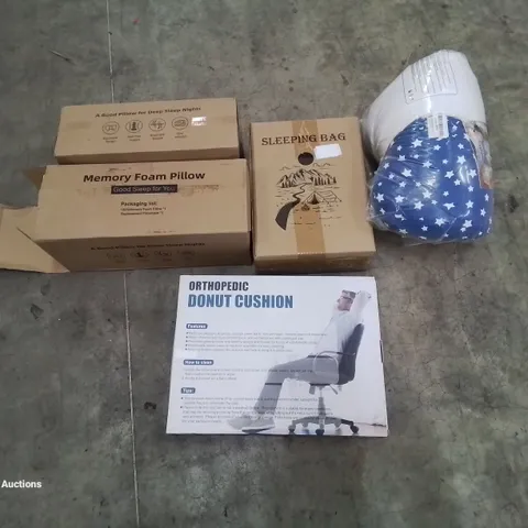 PALLET OF ASSORTED BEDROOM AND COMFORT BASED PRODUCTS TO INCLUDE; PILLOWS, SUPPORT SEAT CUSHIONS AND SIMILARLY RELATED GOODS