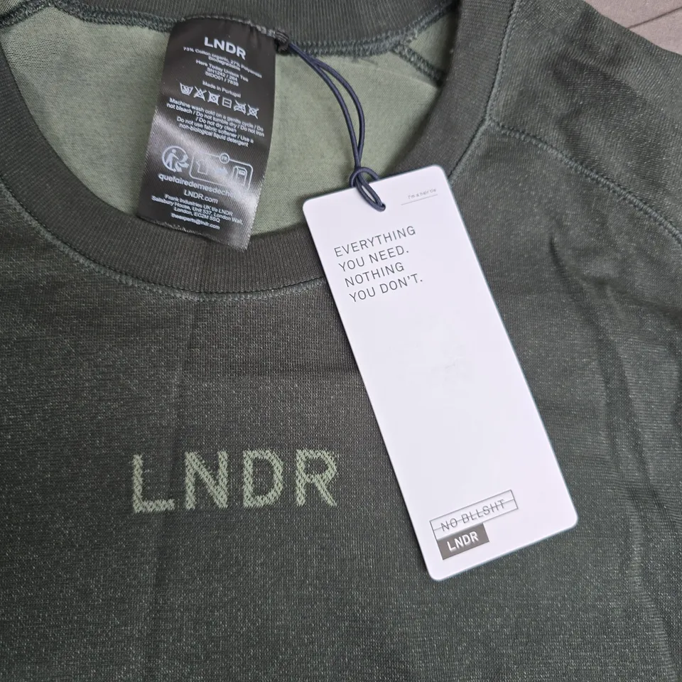 LNDR HERE TODAY UNISEX TEE – FOREST GREEN, SIZE M/L