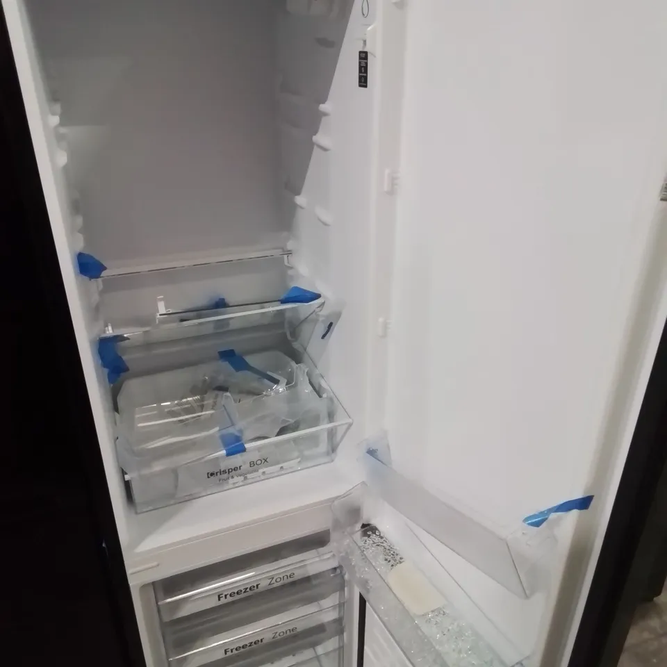 RUSSELL HOBBS FREESTANDING FRIDGE FREEZER, 54CM WIDE, 180CM HIGH, 204L FRIDGE SPACE, 84L FREEZER SPACE, 4 SHELVES, 4 DOOR RACKS, ECO FRIENDLY, BLACK, RH180FF541E1B