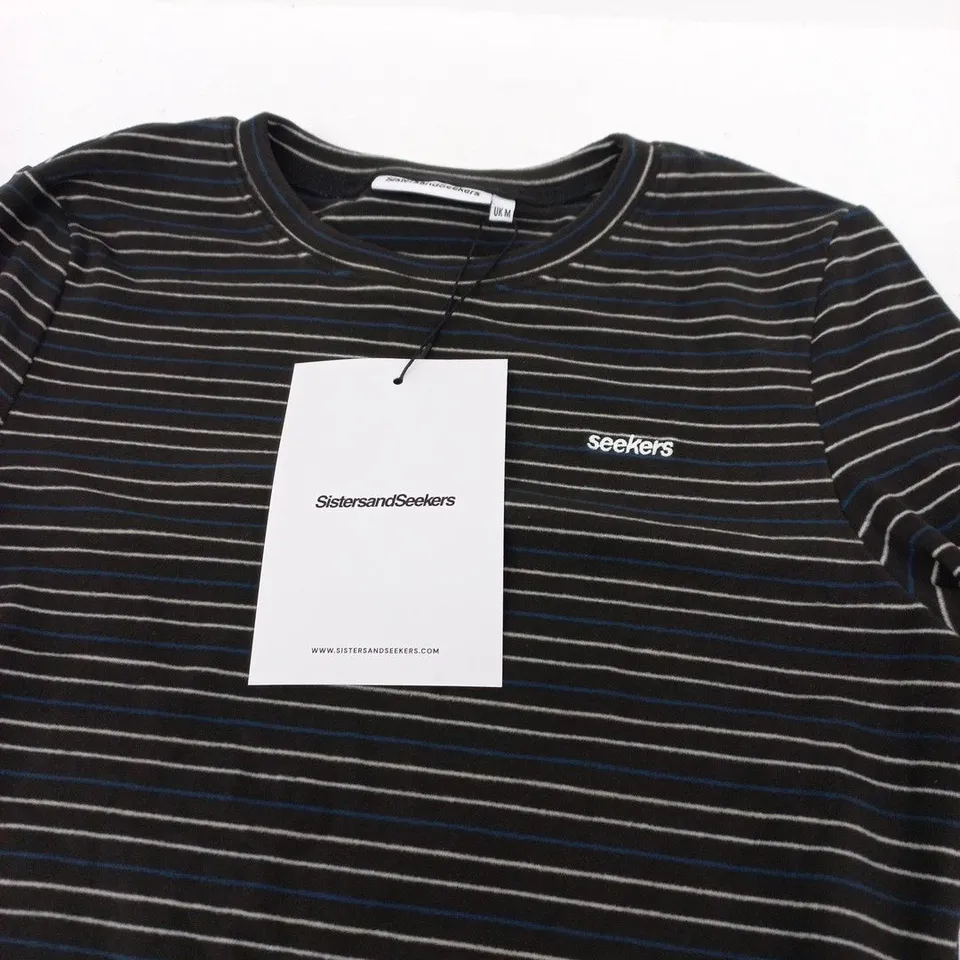 SISTERS AND SEEKERS LONG SLEEVE STRIPED TOP – UK M 