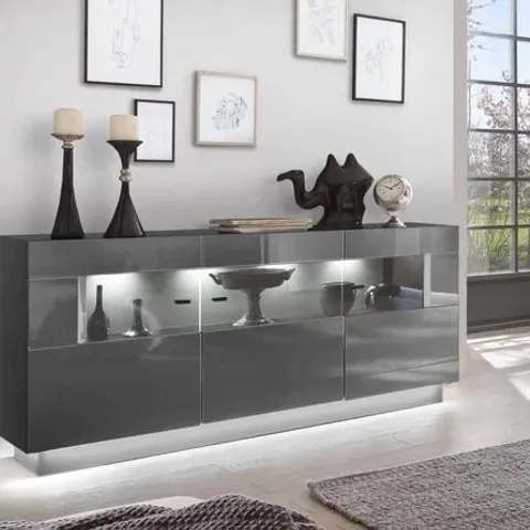 BOXED CHESHIRE DISPLAY CABINET - GREY (2 BOXES)