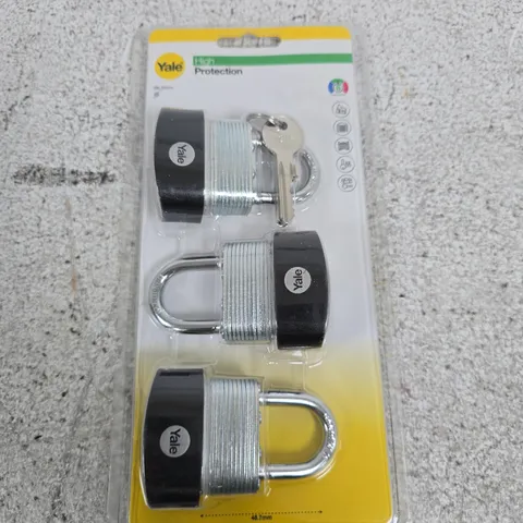 YALE HIGH PROTECTION PADLOCK SET WITH KEYS – 3 PACK