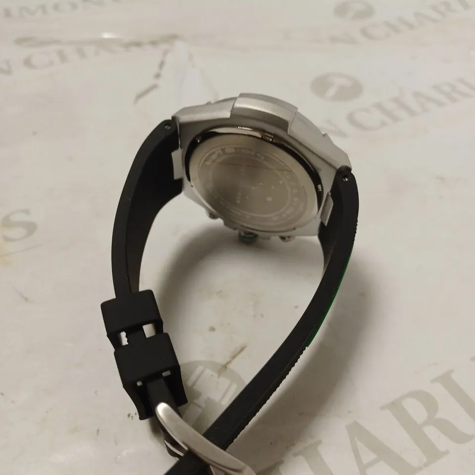 MENS VONLANTHEN CHRONOGRAPH WATCH – V200 – TEXTURED DIAL – 3ATM WATER RESISTANT – BLACK RUBBER STRAP